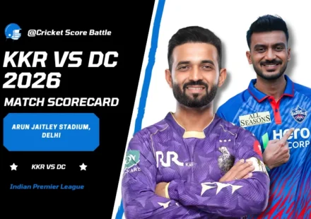 Kolkata Knight Riders vs Delhi Capitals Match Scorecard